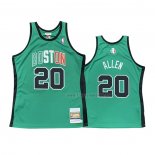 Maillot Boston Celtics Ray Allen NO 20 Hardwood Classics Throwback 2007-08 Vert