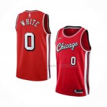 Maillot Chicago Bulls Coby White NO 0 Ville 2021-22 Rouge
