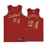 Maillot Cleveland Cavaliers Justin Powell NO 24 Ville 2023-24 Rouge