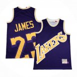 Maillot Los Angeles Lakers LeBron James NO 23 Mitchell & Ness Big Face Volet