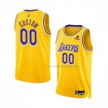 Maillot Los Angeles Lakers Personnalise Anniversary 2021-22 Jaune