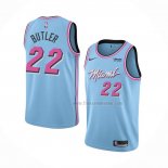 Maillot Miami Heat Jimmy Butler NO 22 Ville Bleu