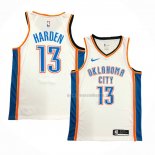 Maillot Oklahoma City Thunder James Harden NO 13 Association Blanc