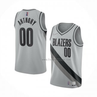 Maillot Portland Trail Blazers Carmelo Anthony NO 00 Earned 2020-21 Gris