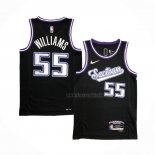 Maillot Sacramento Kings Jason Williams NO 55 Ville 2021-22 Noir