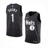Maillot Brooklyn Nets Bruce Brown NO 1 Earned 2020-21 Noir
