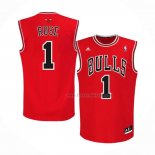 Maillot Chicago Bulls Derrick Rose NO 1 Rouge