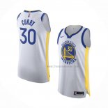 Maillot Golden State Warriors Stephen Curry NO 30 Association Authentique Blanc