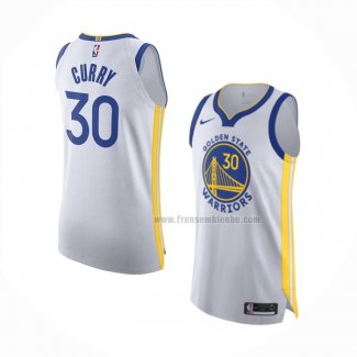 Maillot Golden State Warriors Stephen Curry NO 30 Association Authentique Blanc