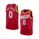Maillot Houston Rockets Russell Westbrook NO 0 Hardwood Classics Rouge