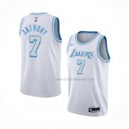 Maillot Los Angeles Lakers Carmelo Anthony NO 7 Ville 2020-21 Blanc