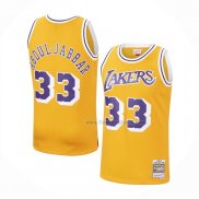 Maillot Los Angeles Lakers Kareem Abdul-jabbar NO 33 Mitchell & Ness 1984-85 Jaune