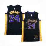 Maillot Los Angeles Lakers Kobe Bryant NO 24 Retirement 2017-2018 Noir