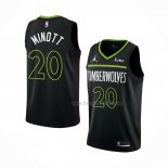 Maillot Minnesota Timberwolves Josh Minott NO 20 Statement 2022-23 Noir