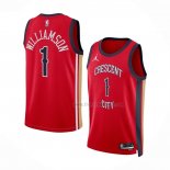 Maillot New Orleans Pelicans Zion Williamson NO 1 Statement 2023-24 Rouge