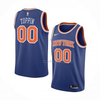 Maillot New York Knicks Obi Toppin NO 00 Icon 2020 Bleu