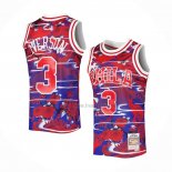 Maillot Philadelphia 76ers Allen Iverson NO 3 Mitchell & Ness Lunar New Year Rouge