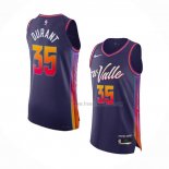 Maillot Phoenix Suns Kevin Durant NO 35 Ville Authentique 2023-24 Volet