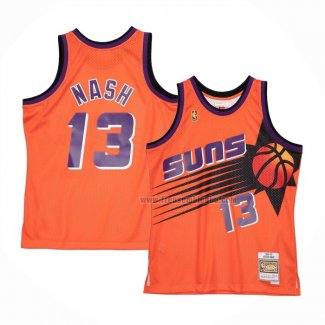 Maillot Phoenix Suns Steve Nash NO 13 Mitchell & Ness 1996-97 Orange