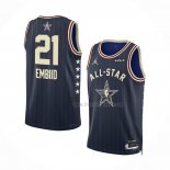 Maillot All Star 2024 Philadelphia 76ers Joel Embiid NO 21 Bleu