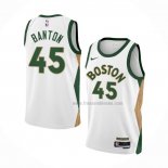 Maillot Boston Celtics Dalano Banton NO 45 Ville 2023-24 Blanc