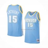 Maillot Denver Nuggets Carmelo Anthony NO 15 Mitchell & Ness 2003-04 Bleu