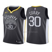 Maillot Enfant Golden State Warriors Stephen Curry NO 30 Statement 2017-18 Gris