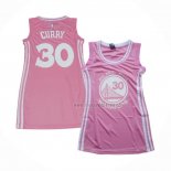 Maillot Femme Golden State Warriors Stephen Curry NO 30 Icon Rosa