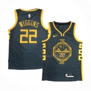 Maillot Golden State Warriors Andrew Wiggins NO 22 Ville 2018-19 Bleu