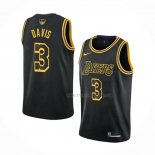 Maillot Los Angeles Lakers Anthony Davis NO 3 Ville 2019 Noir