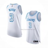 Maillot Los Angeles Lakers Anthony Davis NO 3 Ville Authentique 2020-21 Blanc