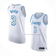 Maillot Los Angeles Lakers Anthony Davis NO 3 Ville Authentique 2020-21 Blanc