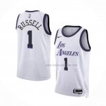 Maillot Los Angeles Lakers D'angelo Russell NO 1 Ville 2022-23 Blanc