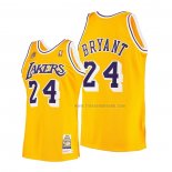 Maillot Los Angeles Lakers Kobe Bryant NO 24 60th Anniversary Mitchell & Ness 2007-08 Jaune
