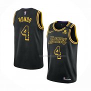 Maillot Los Angeles Lakers Rajon Rondo NO 4 Mamba 2021-22 Noir