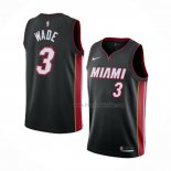 Maillot Miami Heat Dwyane Wade NO 3 Icon Noir