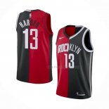 Maillot Brooklyn Nets Houston Rockets James Harden NO 13 Split Noir Rouge