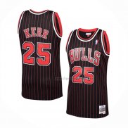 Maillot Chicago Bulls Steve Kerr NO 25 Mitchell & Ness 1995-96 Noir