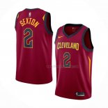 Maillot Cleveland Cavaliers Collin Sexton NO 2 Icon Rouge