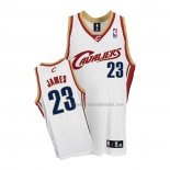 Maillot Cleveland Cavaliers LeBron James NO 23 Retro Blanc