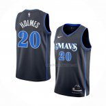 Maillot Dallas Mavericks Richaun Holmes NO 20 Ville 2023-24 Bleu