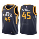 Maillot Enfant Utah Jazz Donovan Mitchell NO 45 Icon 2017-18 Bleu