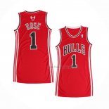 Maillot Femme Chicago Bulls Derrick Rose NO 1 Icon Rouge