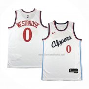 Maillot Los Angeles Clippers Russell Westbrook NO 0 Association 2024-25 Blanc