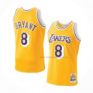 Maillot Los Angeles Lakers Kobe Bryant NO 8 Mitchell & Ness 1996-97 Jaune