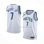 Maillot Minnesota Timberwolves Wendell Moore JR NO 7 Classic 2023-24 Blanc