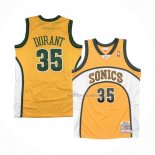 Maillot Seattle Supersonics Kevin Durant NO 35 Mitchell & Ness 2007-08 Jaune
